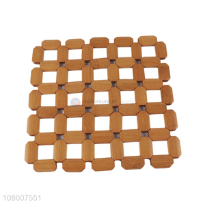 Yiwu wholesale square bamboo heat insulation mat table mat for household