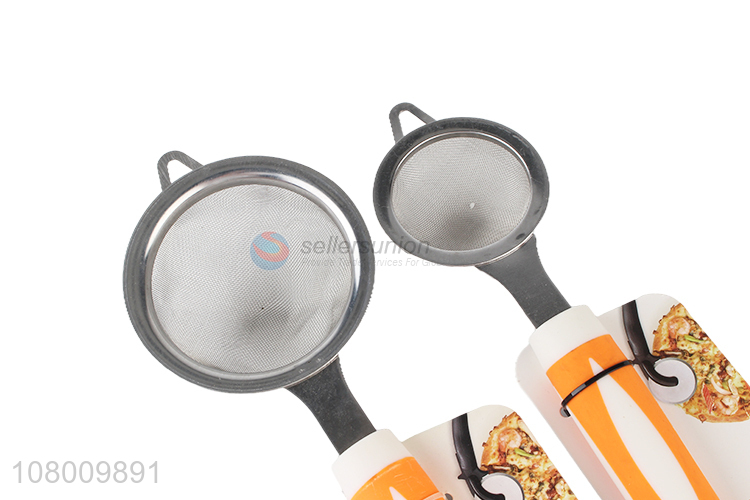 New hot sale stainless steel tea strainer with plastic handle