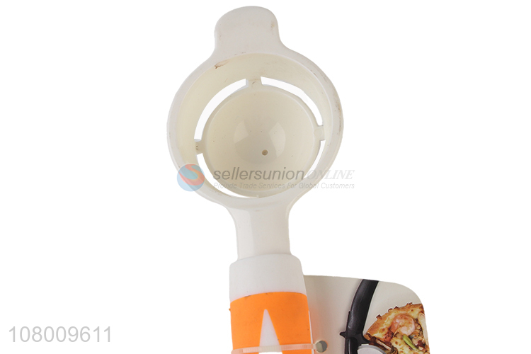 Custom logo stainless steel egg yolk separator with plastic handle