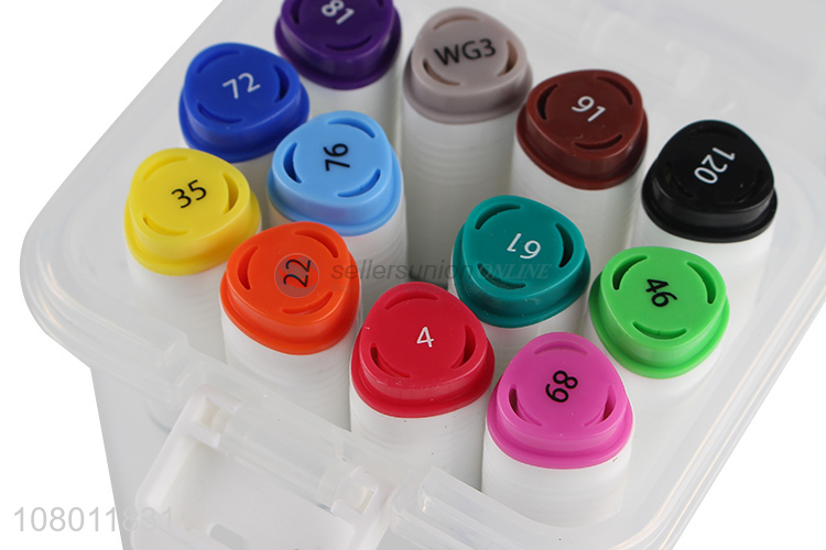 New Arrival Multicolor Boxed Triangle Pen Oily Marker Pen