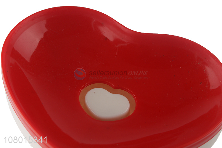 Unique Design Heart Shape Plastic Soap Box Soap Holder