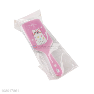 Wholesale pink cartoon print hairdressing massage comb