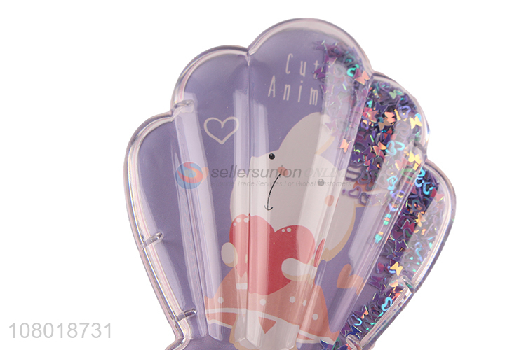 Low price plastic purple hairdressing massage comb wholesale