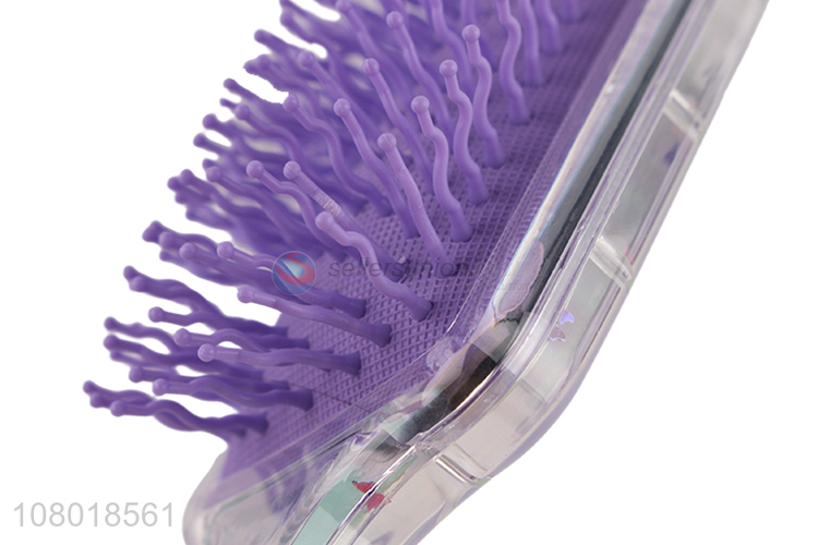 Yiwu wholesale fashion plastic message comb hairdressing comb