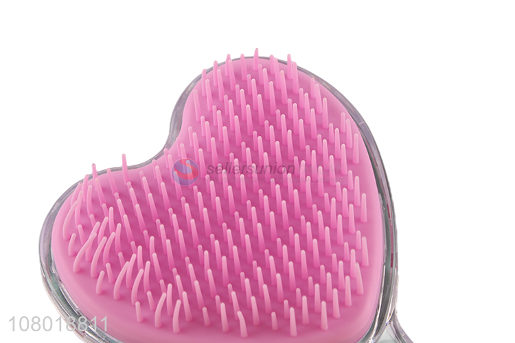 Good price heart-shaped plastic massage comb wholesale