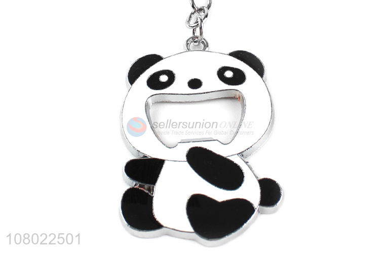 Popular product zinc alloy keychains adorable epoxy enamel panda key chain