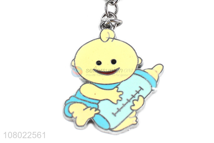 Factory supply cute zinc alloy keychains adorable metal key chain