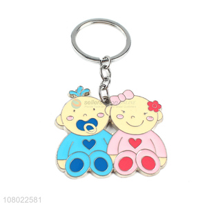 High quality 2D 3D enamel zinc alloy key chain customzied key chain