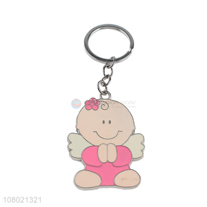 Wholesale cartoon zinc alloy kawaii key chain enamel key ring key chains