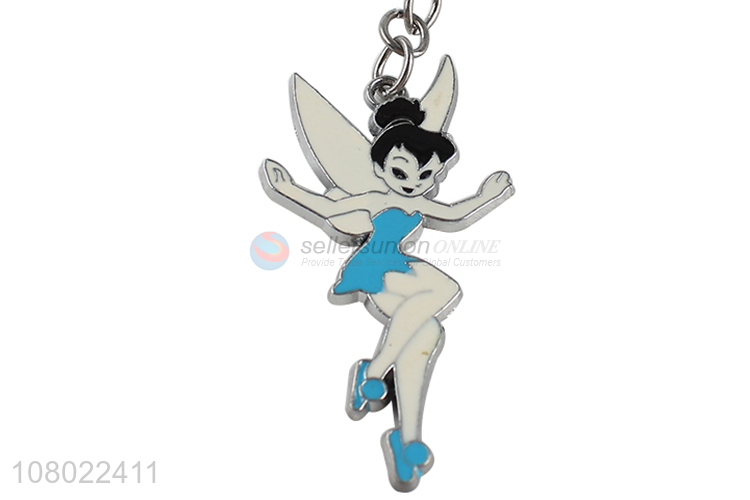 High quality key ring cartoon metal keychains cute fairy key chain