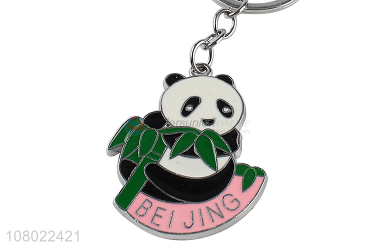 Hot selling 2D 3D zinc alloy keychains custom enamel panda key chain