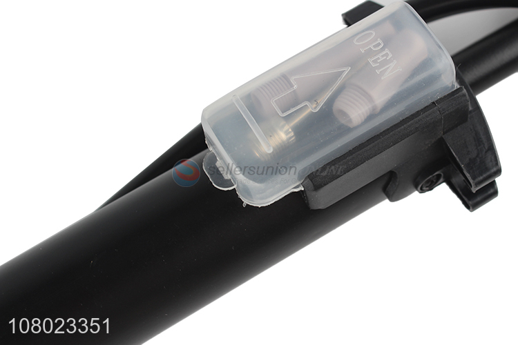 Good quality balck stainless steel manual inflator for bicycle