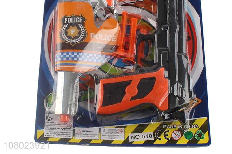 Yiwu factory plastic kids pretend play set police set toys