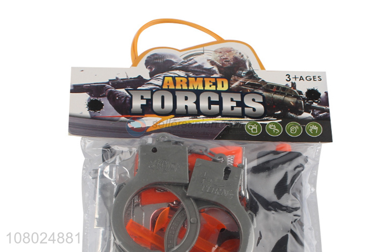 Yiwu wholesale creative police set toys with handcuffs and toys gun