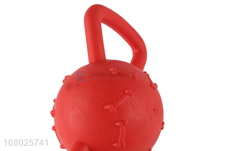 Hot selling red silicone toy ball pet chew toy
