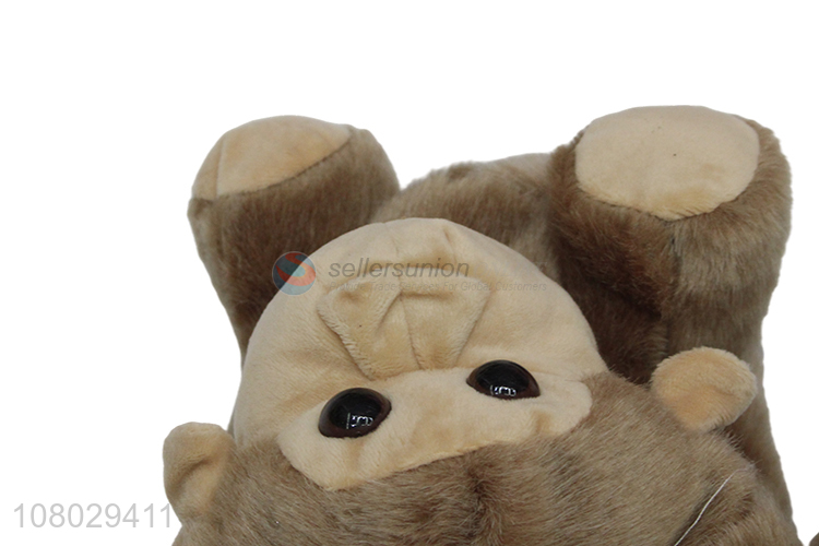 New arrival women slippers cute 3D stuffed monkey slipper indoor slippers