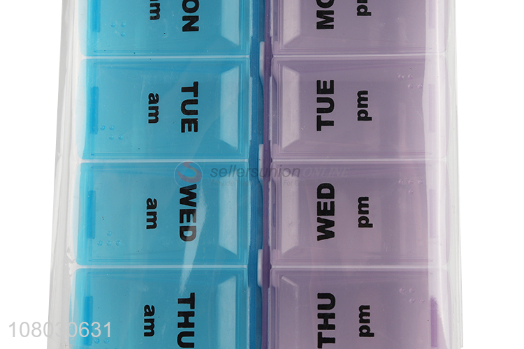 Yiwu wholesale weekly plastic pill case medicine box