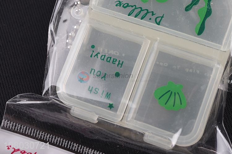 Factory price transparent mini portable medicine storage box