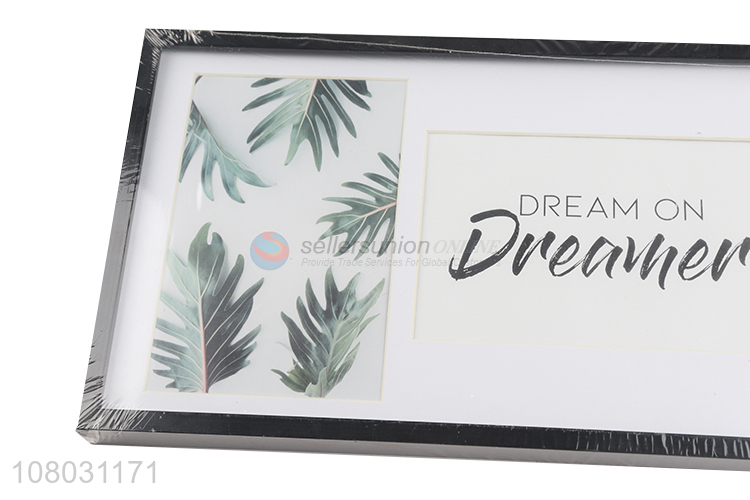 Factory direct sale black border wall hanging picture frame