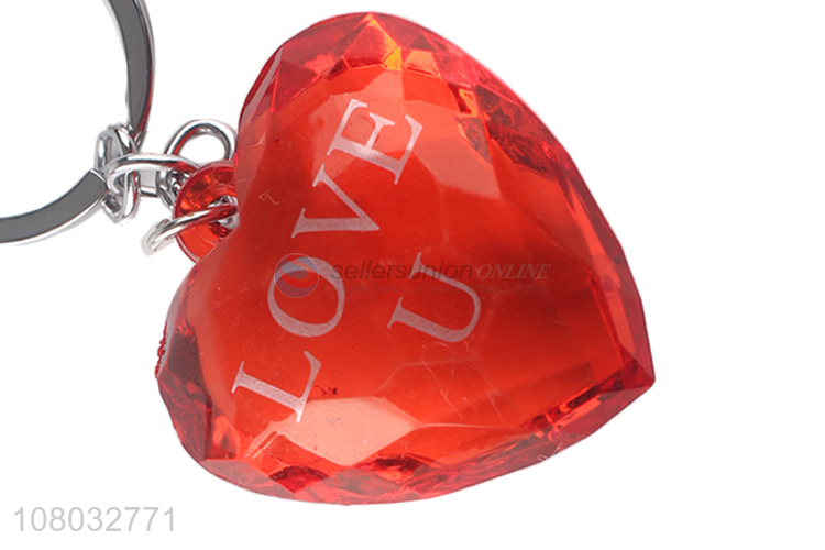 High quality red transparent pendant creative keychain pendant