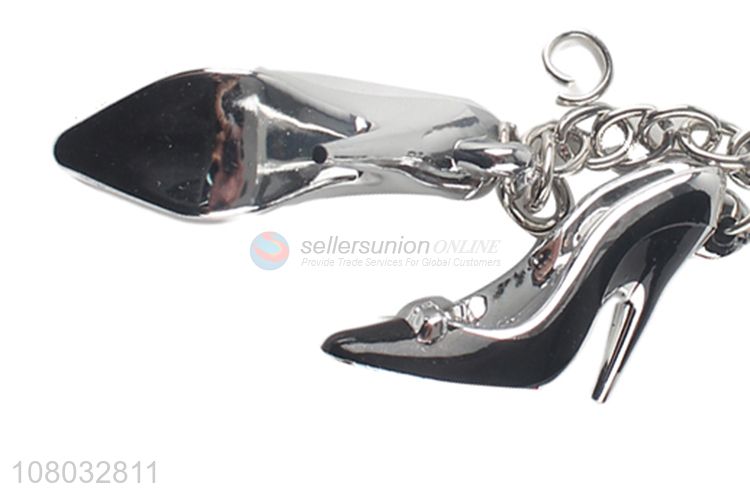 Factory direct sale silver high heels creative keychain pendant