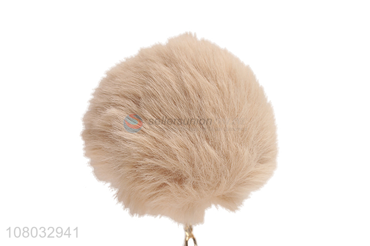 Good quality white hair ball pendant portable keychain