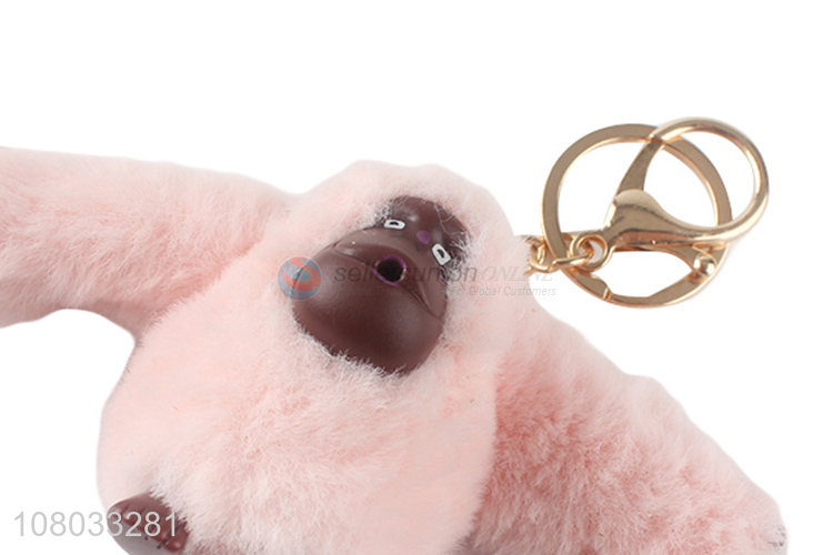 China Market Wholesale Pink Plush Gorilla Keychain Pendant