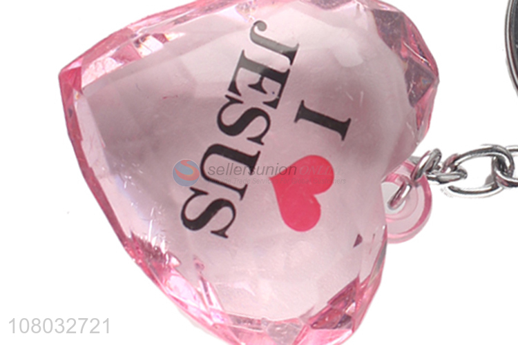 High quality pink transparent pendant creative keychain pendant