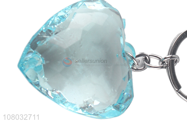 New arrival blue transparent pendant creative keychain pendant