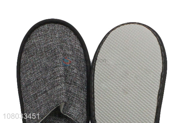 High quality disposable household slippers linen travel guest slippers