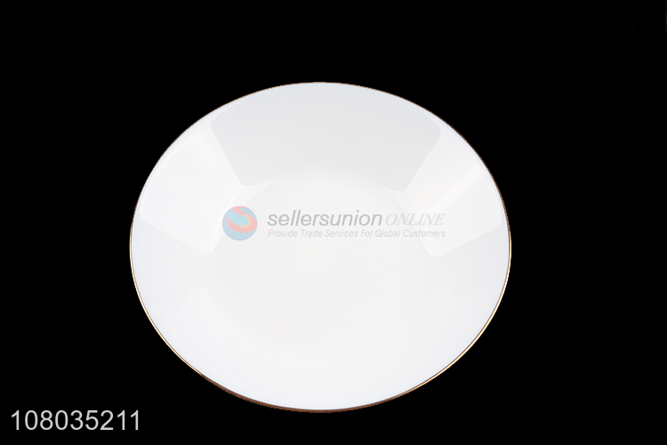 New products round large capacity household white plate dish