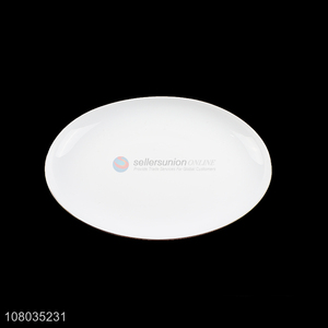 Factory direct sale round white plate dish with top quality