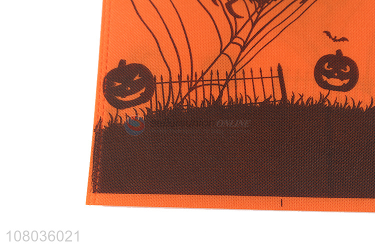 Factory price orange halloween non-woven fabric shopping bag