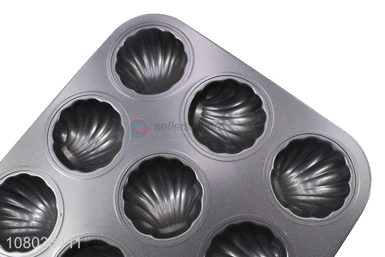 Wholesale iron non-stick 12 grid cake mold creative shell mold