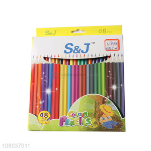 Wholesale 48 Pieces Plastic Colored Pencil Set