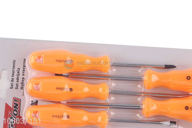 Good Sale 5 Pieces Non-Slip Handle Screw Driver Kit