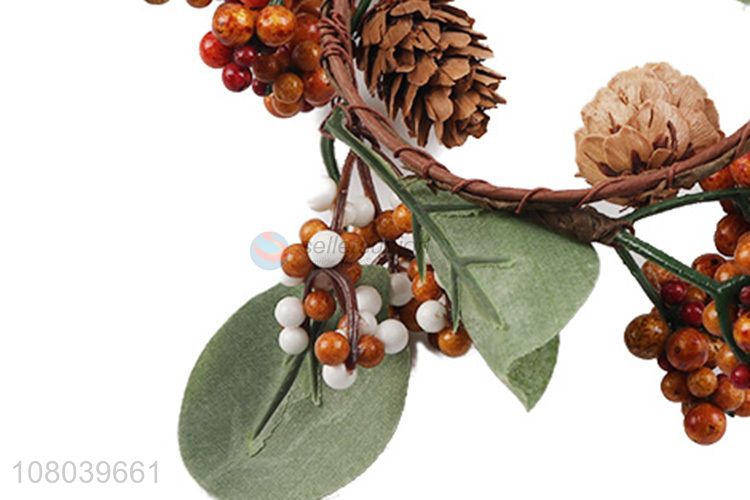 Custom Autumn Decoration Ornament Artificial Plant Wreath