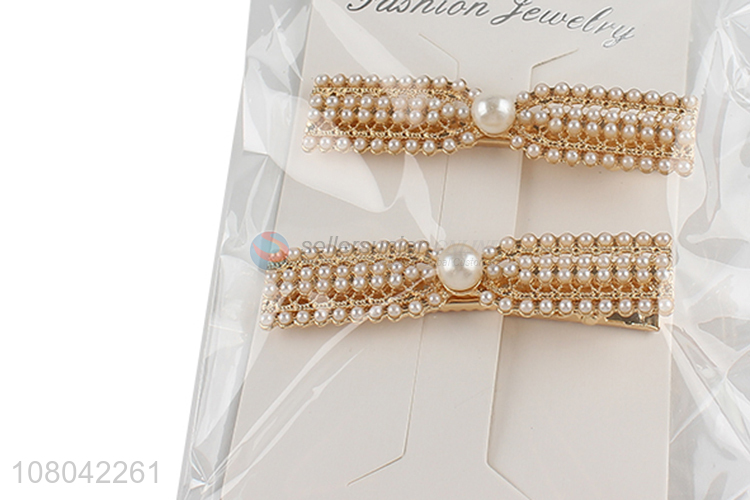 Yiwu factory fashion hairpin hair clips with pearls