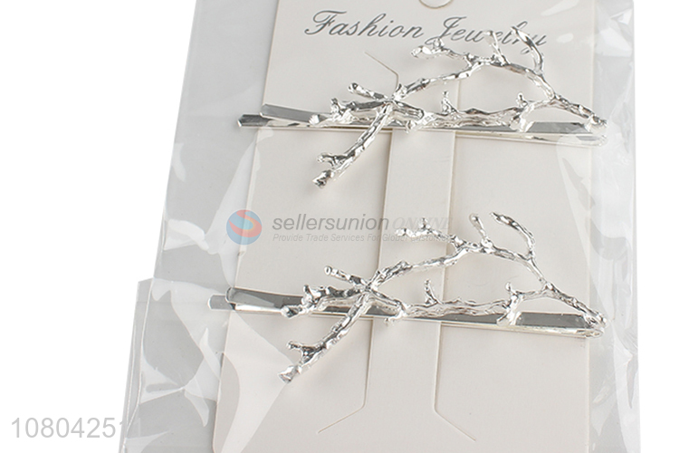 Yiwu custom silver fashionable ladies hairpin hair clips