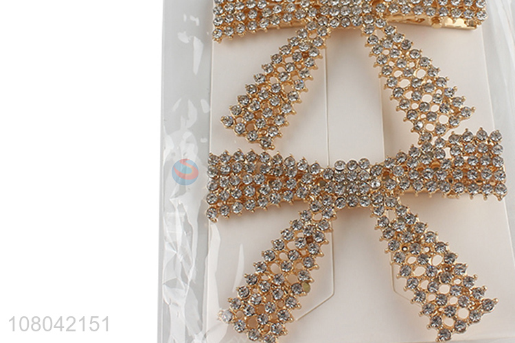 Best quality bowknot shape alloy women hairpin for decoration