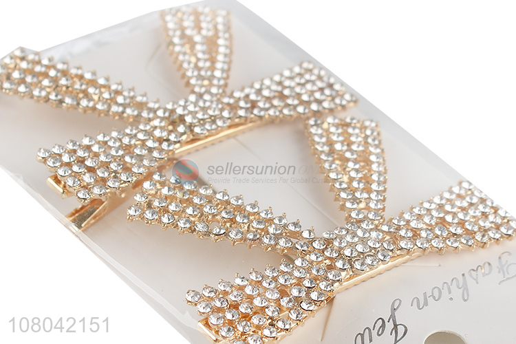 Best quality bowknot shape alloy women hairpin for decoration