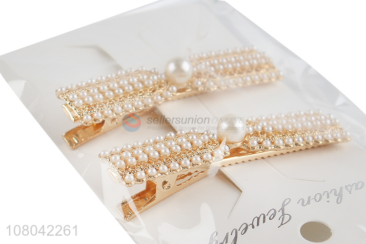 Yiwu factory fashion hairpin hair clips with pearls