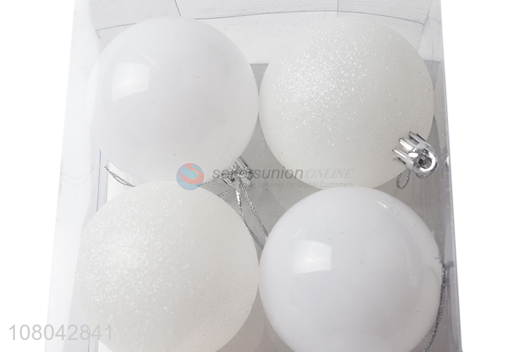 China factory white 6pieces holiday decoration christmas ball