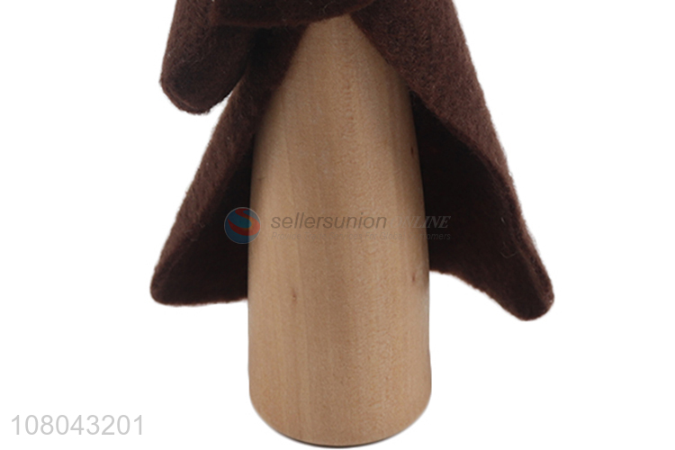 Wholesale popular kids boys girls gift wooden doll with cloak