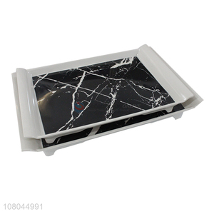 Good Sale Marbling Melamine Tray Food Tray With Feet