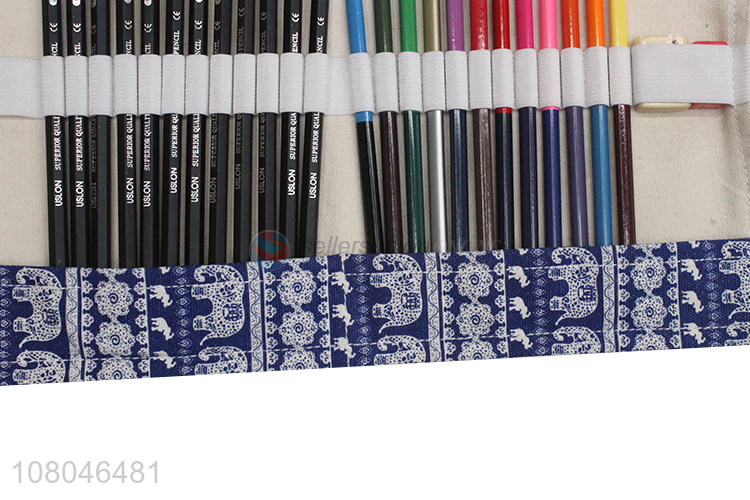 New arrival 24 pieces wooden pecils set colored pencils sketch pencils