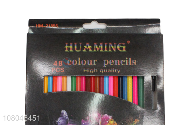 Good sale 48 colors wooden colored pencils painting pencils for kids