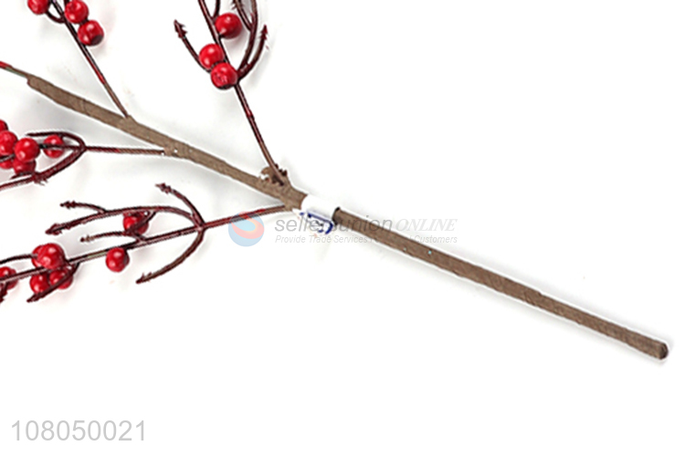 Hot products home decoration christmas picks with red berry