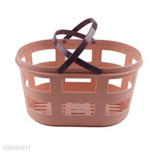 Fashion Design Plastic Storage Basket With Handle