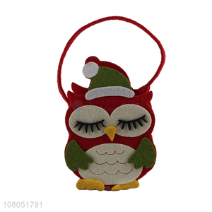 Yiwu factory owl shaped felt gift bag candy bag for christmas